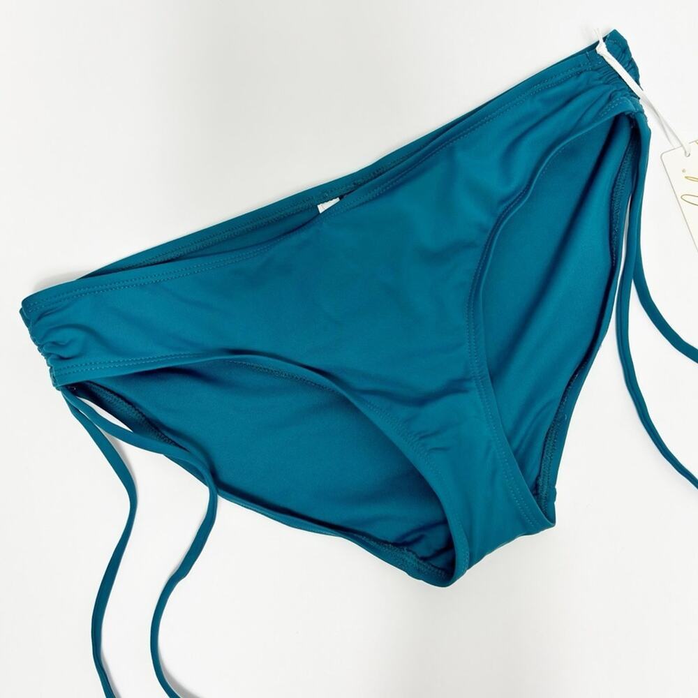 ANNE COLE WOMEN'S ALEX SOLID SIDE TIE ADJUSTABLE BIKINI SWIM BOTTOM SIZE MEDIUM